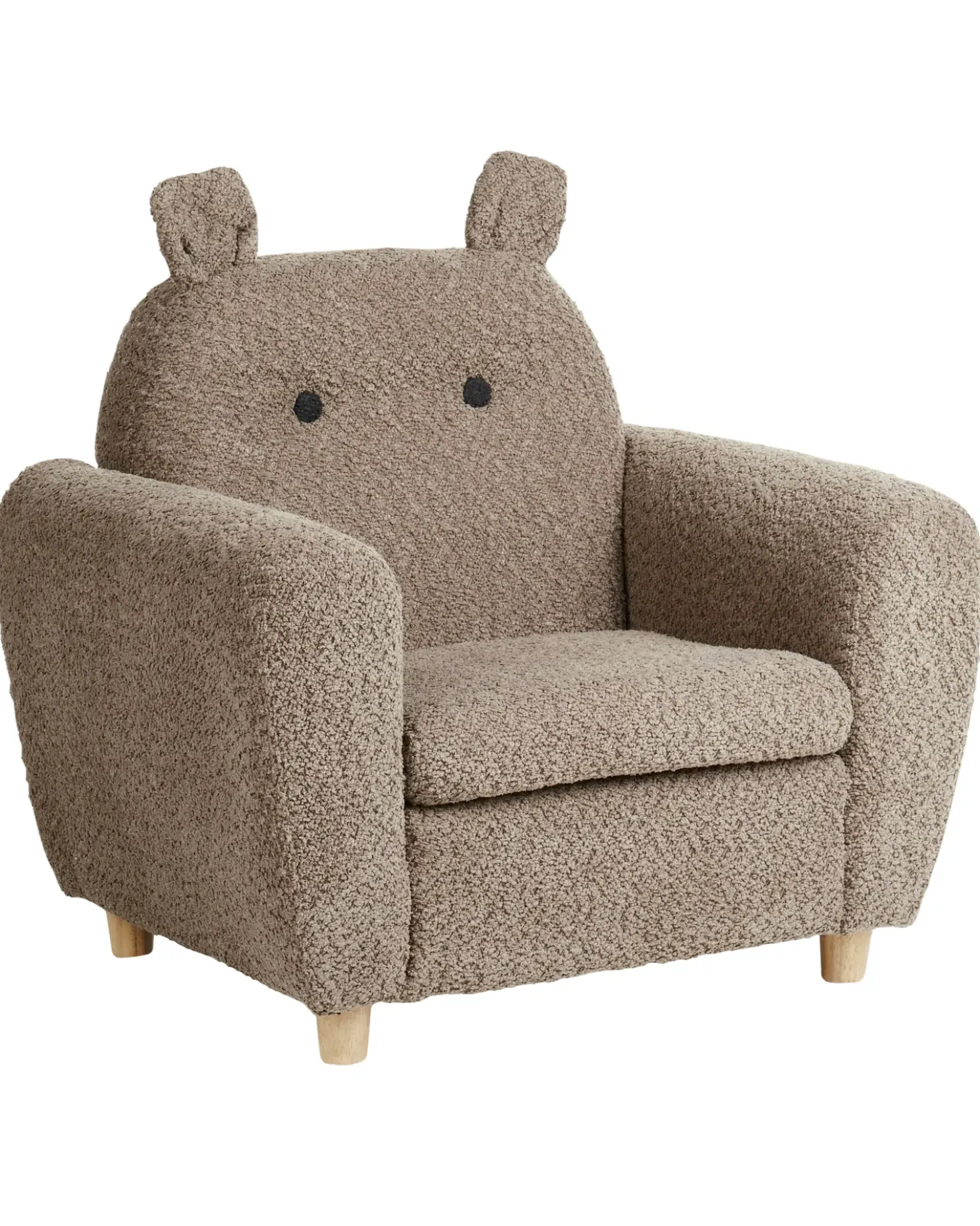 Poltrona per Bambini Ippopotamo MARIBO Bouclé Marrone