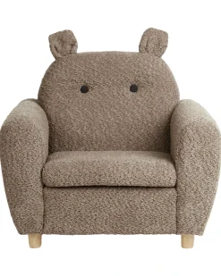 Poltrona per Bambini Ippopotamo MARIBO Bouclé Marrone