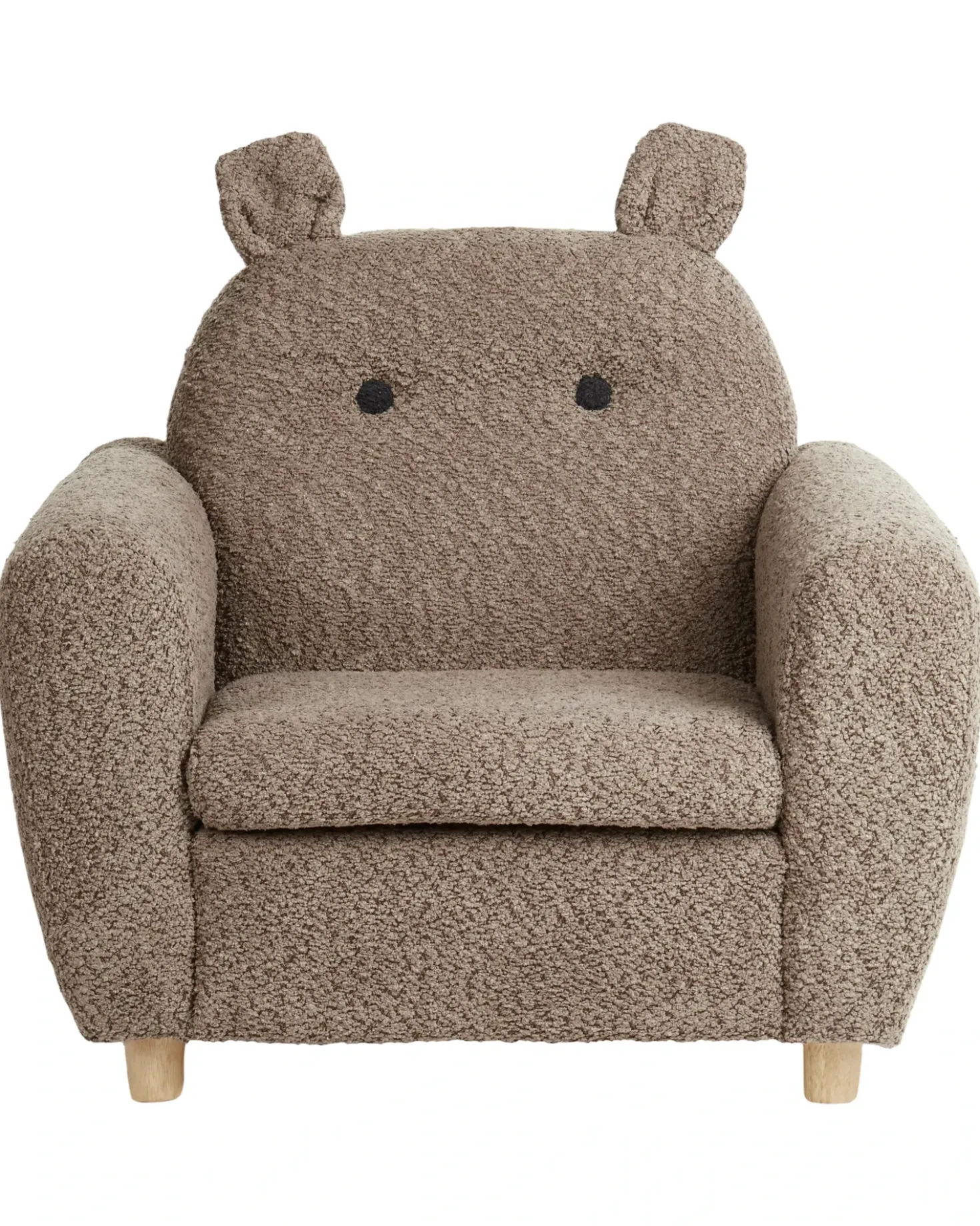 Poltrona per Bambini Ippopotamo MARIBO Bouclé Marrone