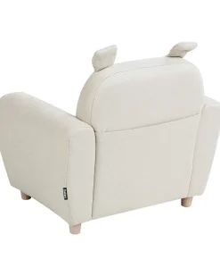 Poltrona per Bambini Ippopotamo MARIBO Tessuto Bianco sporco
