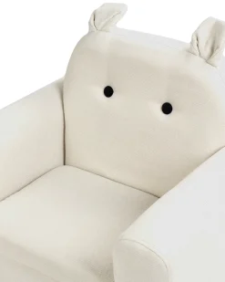 Poltrona per Bambini Ippopotamo MARIBO Tessuto Bianco sporco