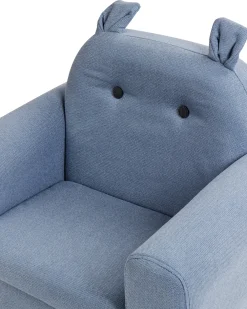 Poltrona per Bambini Ippopotamo MARIBO Tessuto Blu