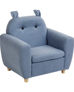 Poltrona per Bambini Ippopotamo MARIBO Tessuto Blu