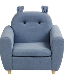 Poltrona per Bambini Ippopotamo MARIBO Tessuto Blu