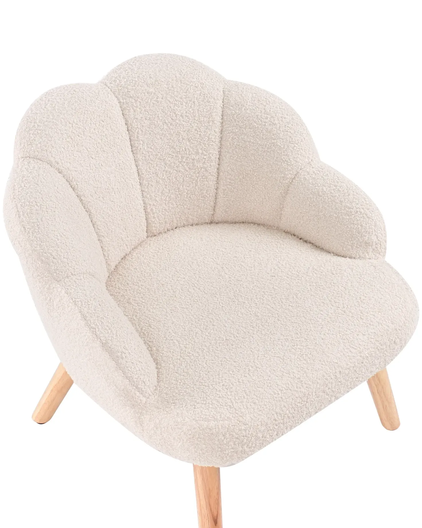 Poltrona per Bambini MILAND Bouclé Beige chiaro