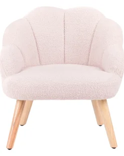 Poltrona per Bambini MILAND Bouclé Rosa pastello