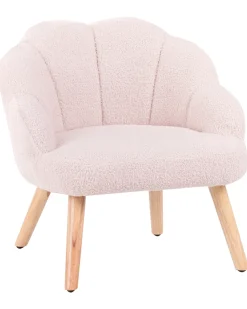 Poltrona per Bambini MILAND Bouclé Rosa pastello