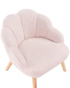 Poltrona per Bambini MILAND Bouclé Rosa pastello