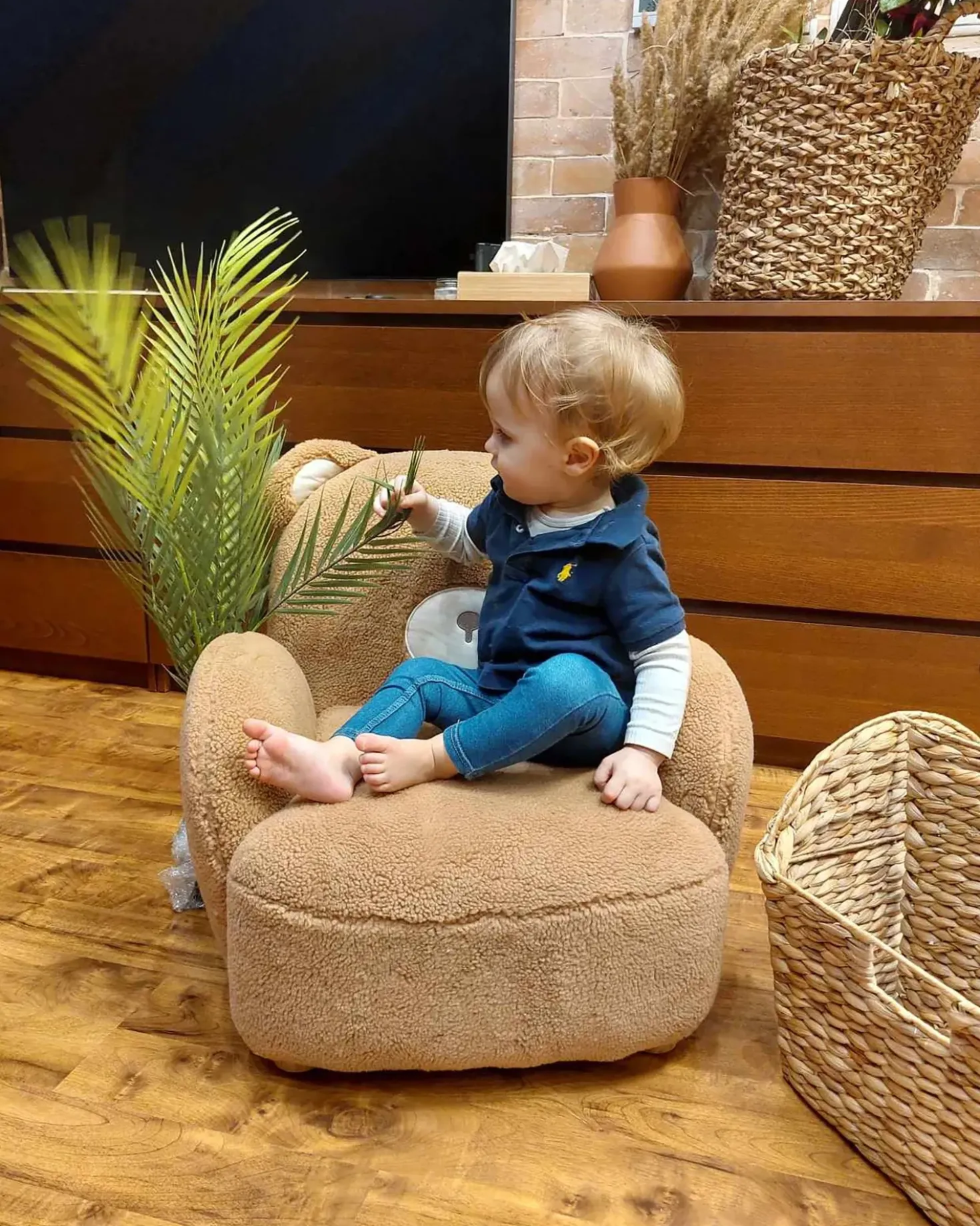Poltrona per Bambini Orsacchiotto BOO Bouclé Marrone