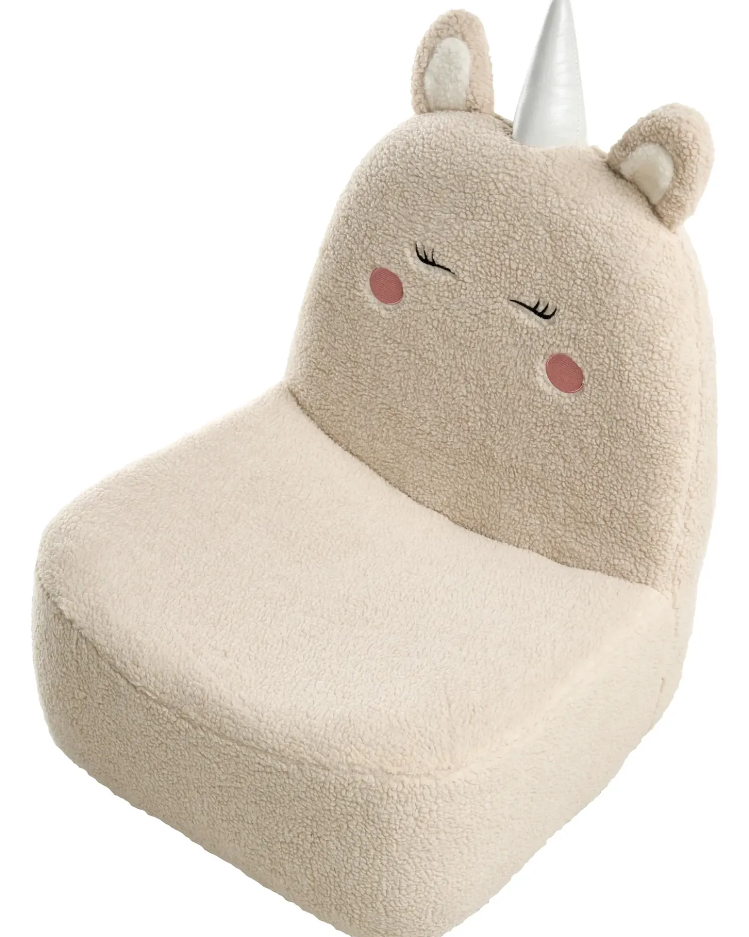 Poltrona per Bambini Unicorno LULEA Bouclé Beige chiaro