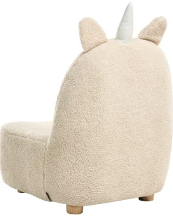 Poltrona per Bambini Unicorno LULEA Bouclé Beige chiaro