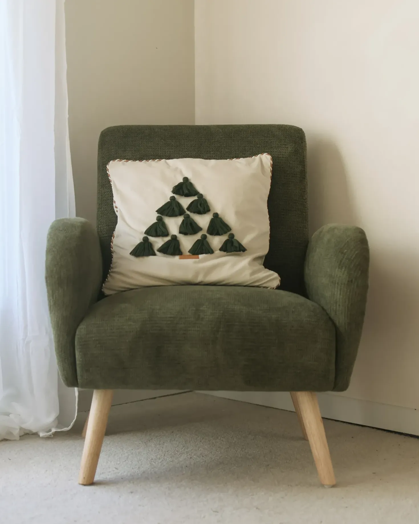 Poltrona PLASSEN Tessuto Verde