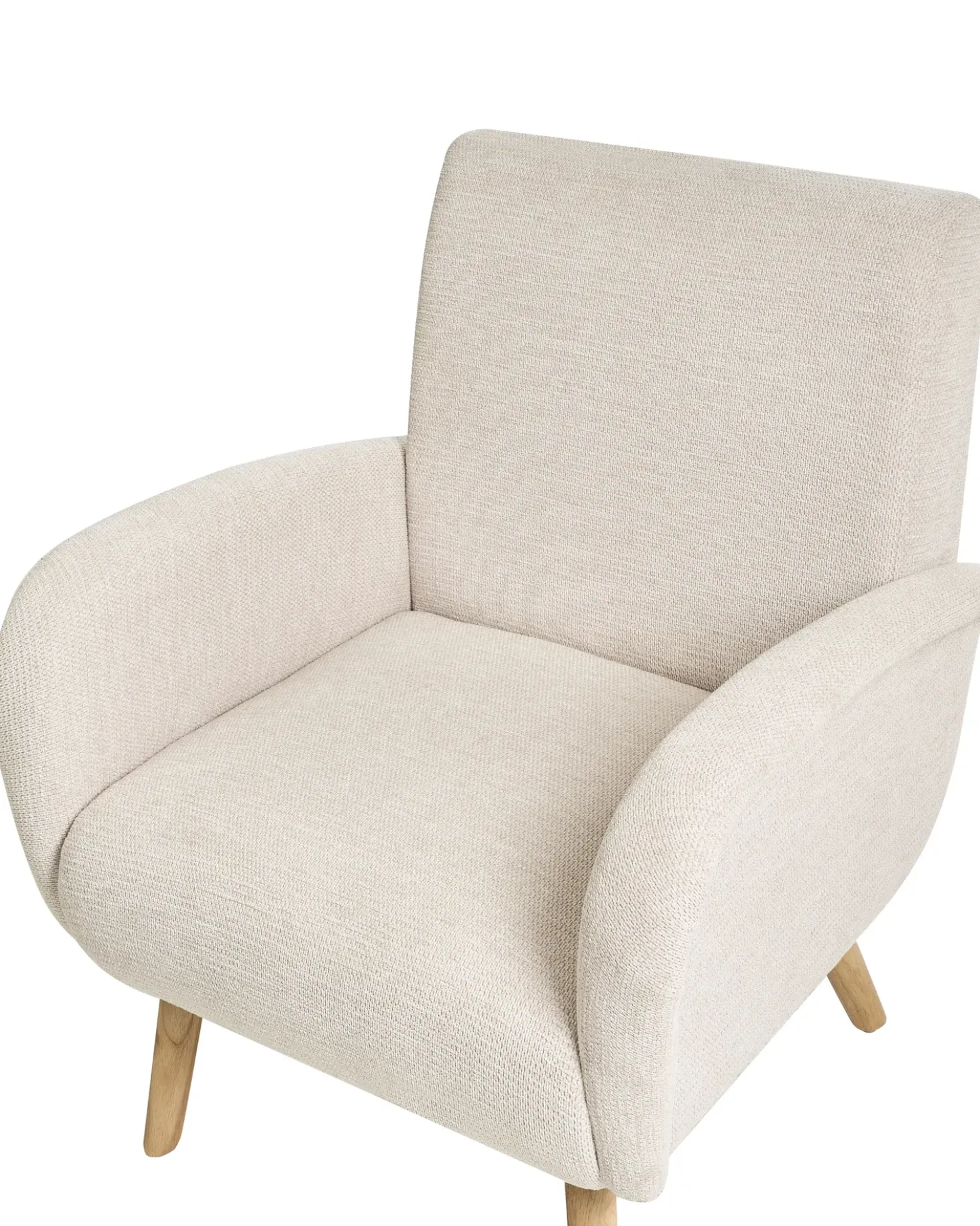 Poltrona PLASSEN Tessuto Beige chiaro