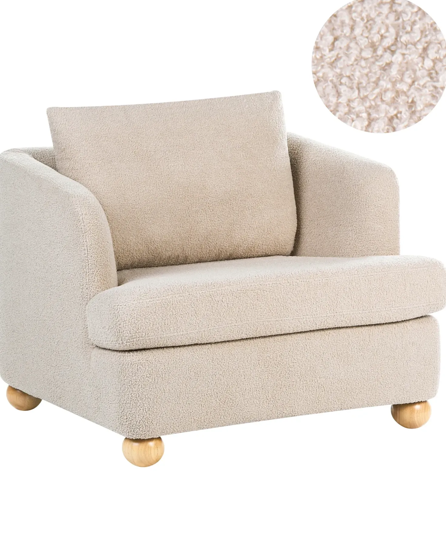 Poltrona RATTVIK Bouclé Beige
