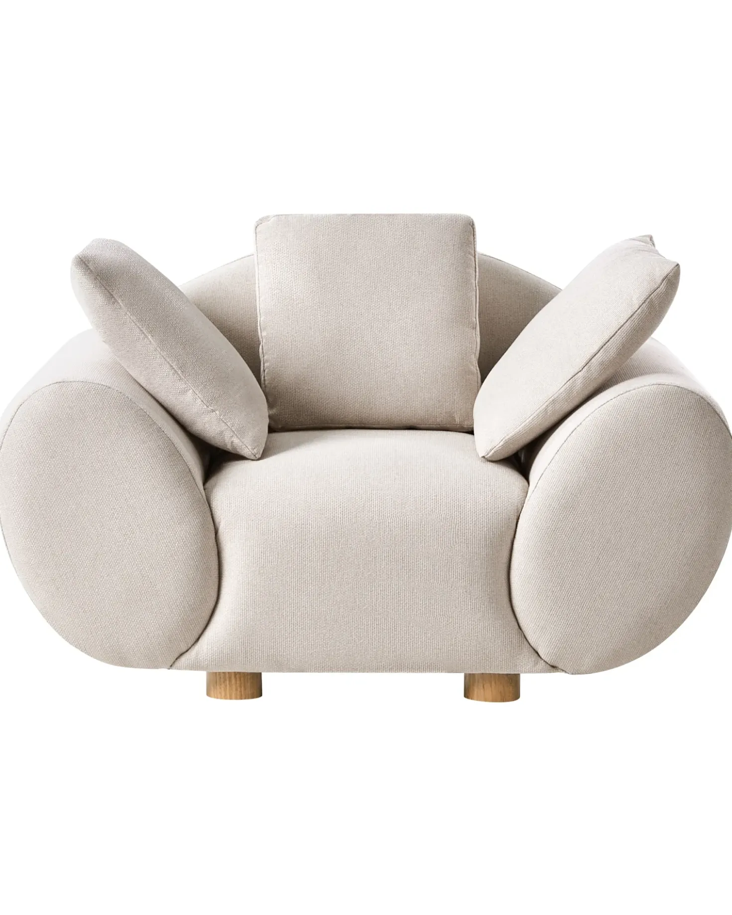 Poltrona RINGEL con cuscini Tessuto Beige chiaro