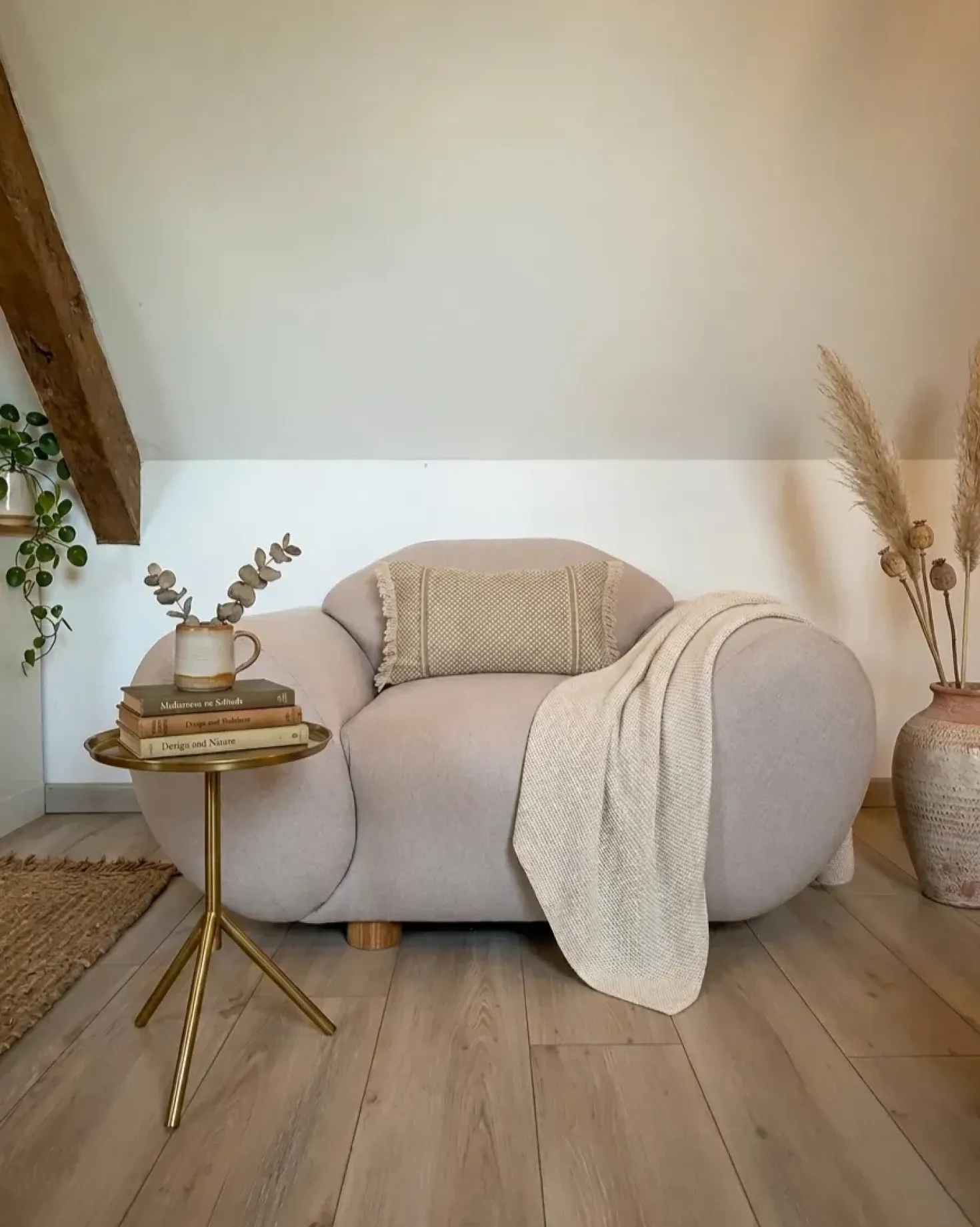 Poltrona RINGEL con cuscini Tessuto Beige chiaro