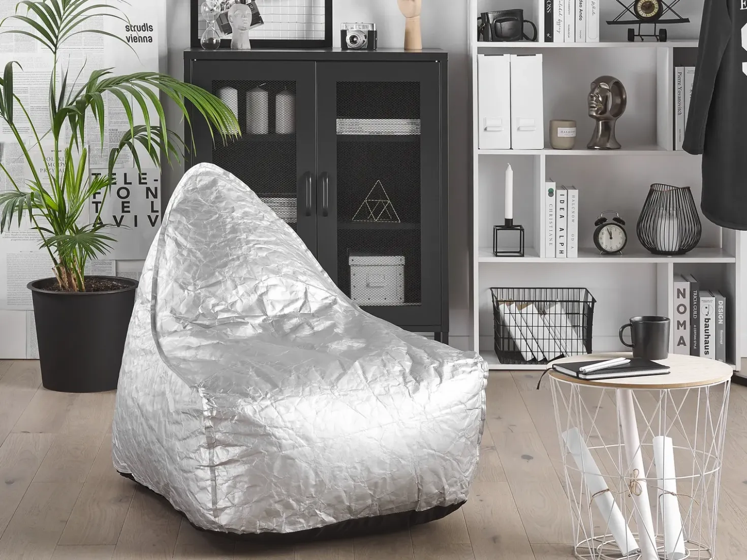 Poltrona sacco 200 L DROP 63 cm 75 cm Argento
