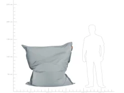 Poltrona sacco 300 L FUZZY 140 cm 180 cm Grigio chiaro