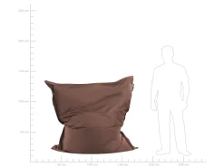Poltrona sacco 300 L FUZZY 140 cm 180 cm Marrone
