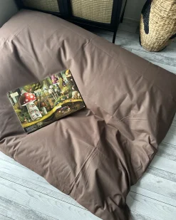 Poltrona sacco 300 L FUZZY 140 cm 180 cm Marrone