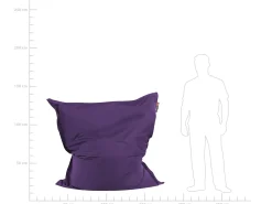 Poltrona sacco 300 L FUZZY 140 cm 180 cm Viola
