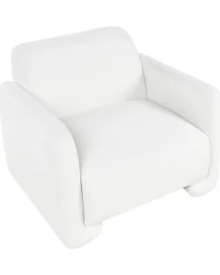 Poltrona SALAND Tessuto Bianco