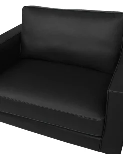 Poltrona SAVALEN Pelle naturale Nero