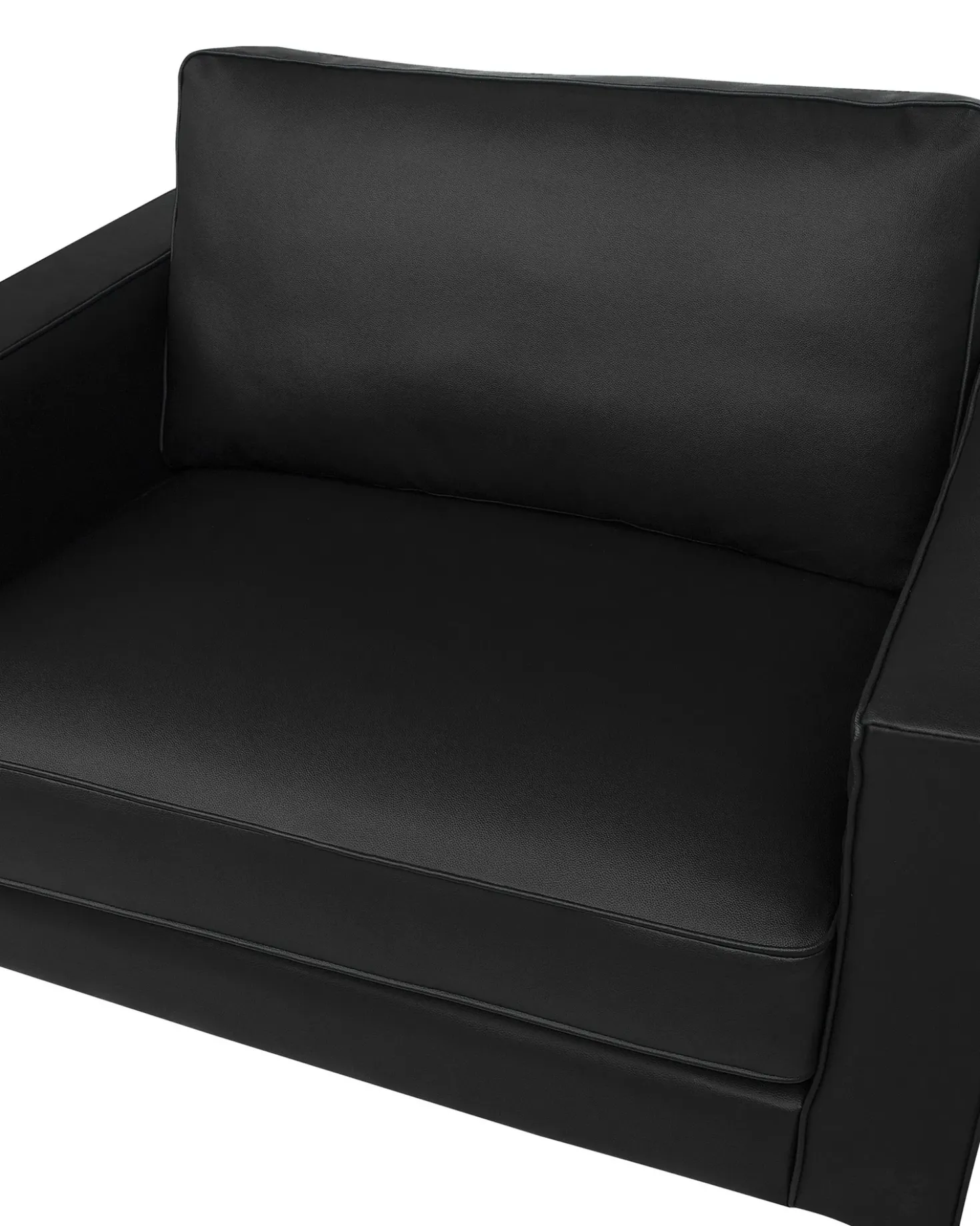Poltrona SAVALEN Pelle naturale Nero