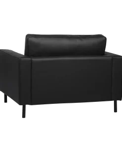 Poltrona SAVALEN Pelle naturale Nero