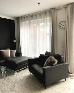 Poltrona SAVALEN Pelle naturale Nero