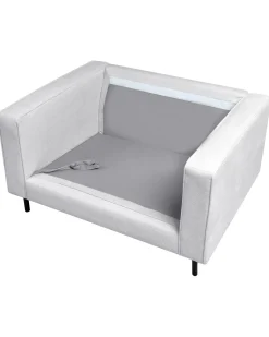 Poltrona SAVALEN Tessuto Grigio chiaro