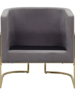 Poltrona SIRKKA Velluto Grigio