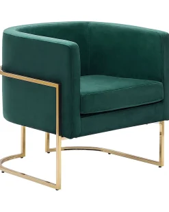 Poltrona SIRKKA Velluto Verde scuro