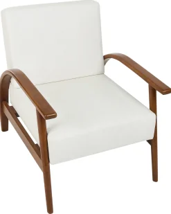 Poltrona SKARA Pelle sintetica Bianco sporco