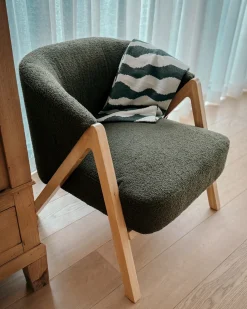 Poltrona SKEI Bouclé Verde scuro
