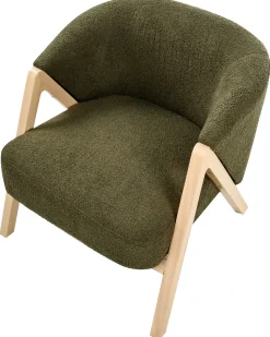Poltrona SKEI Bouclé Verde scuro
