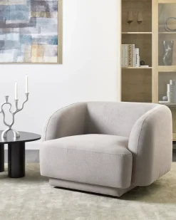 Poltrona SKJANES Tessuto Grigio chiaro