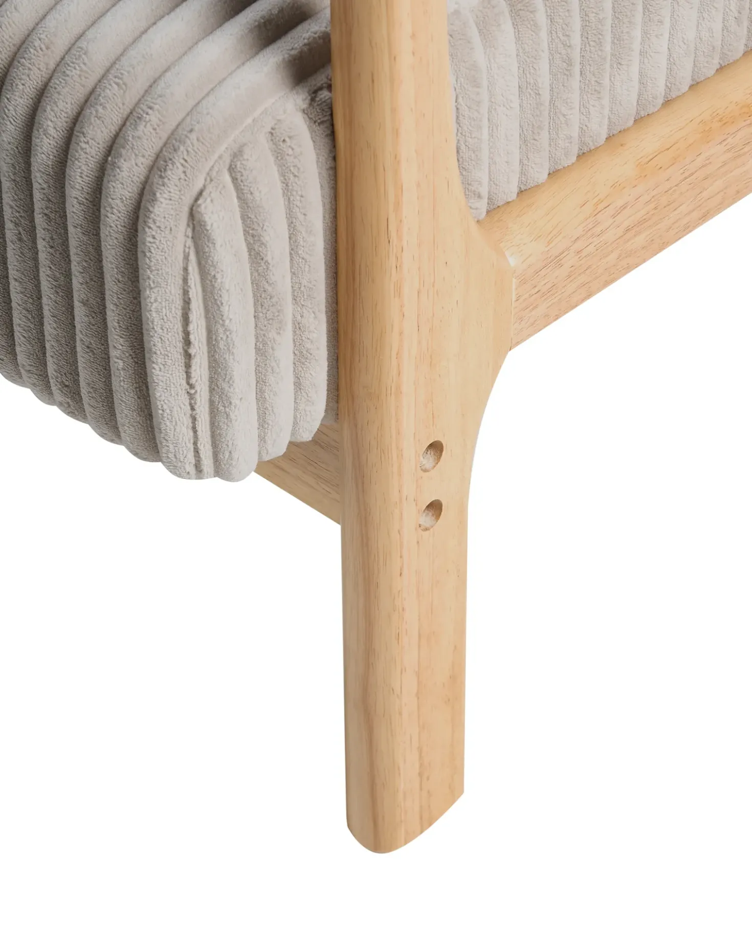 Poltrona SORSELE Velluto a coste Beige