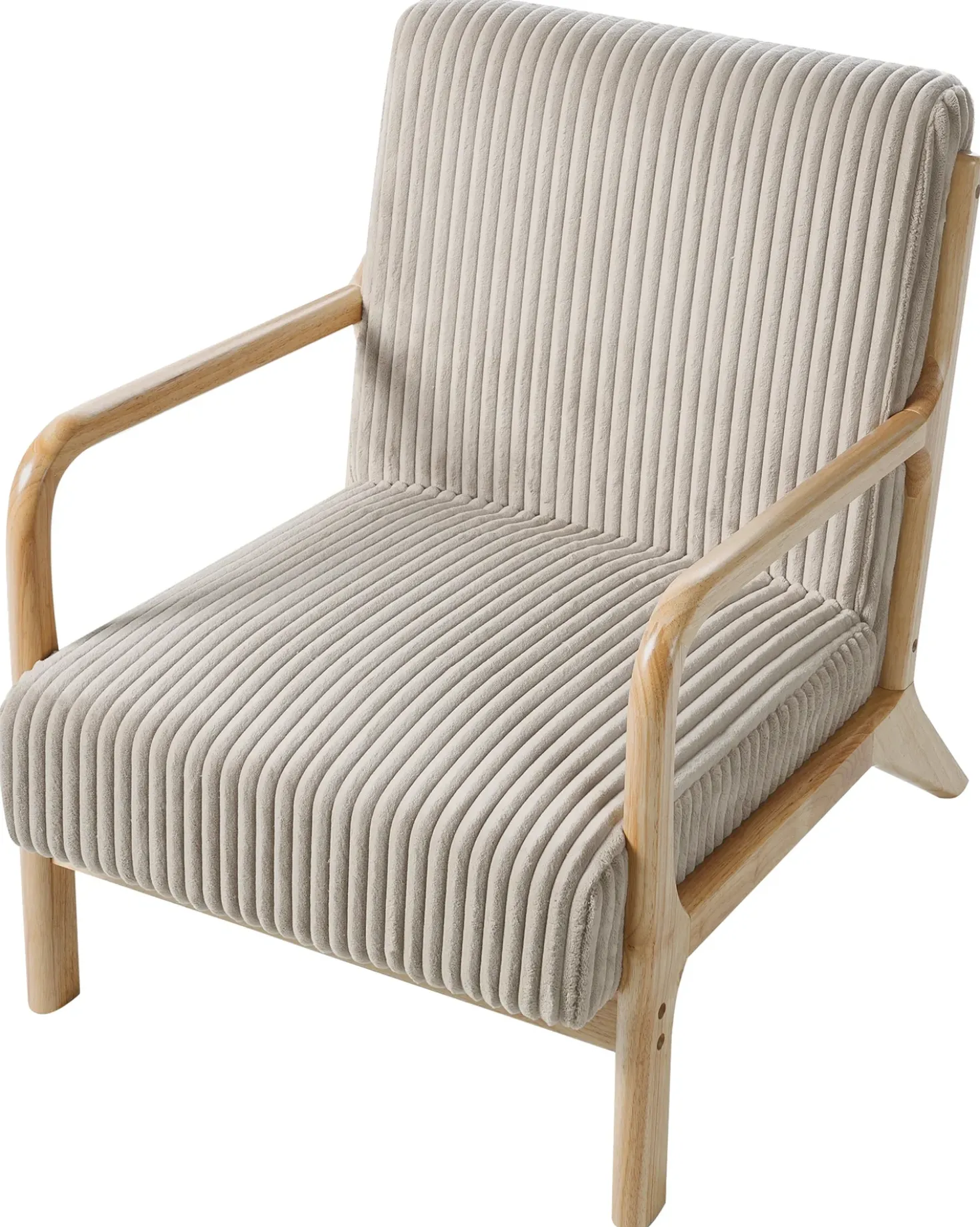 Poltrona SORSELE Velluto a coste Beige