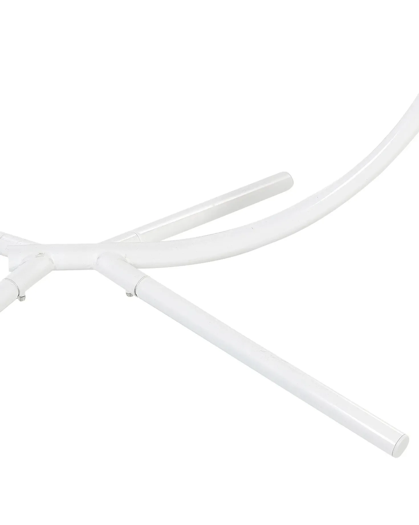 Poltrona sospesa con supporto da pavimento ARCO Metallo Bianco