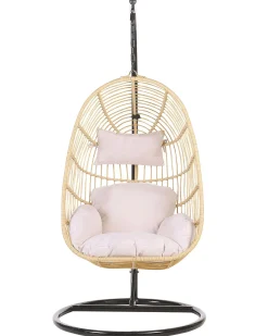 Poltrona sospesa con supporto da pavimento CASOLI Rattan sintetico (PE) Naturale