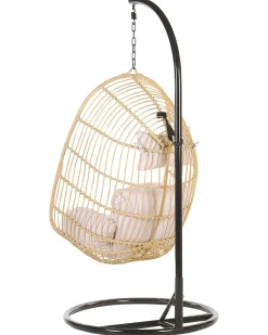 Poltrona sospesa con supporto da pavimento CASOLI Rattan sintetico (PE) Naturale