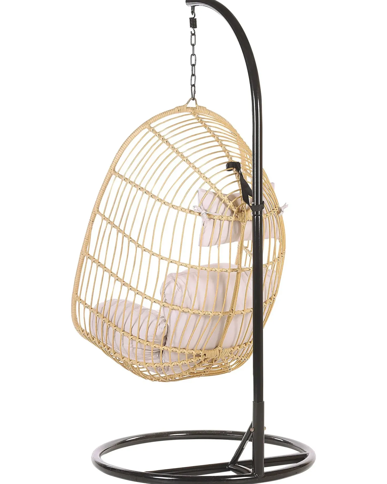 Poltrona sospesa con supporto da pavimento CASOLI Rattan sintetico (PE) Naturale