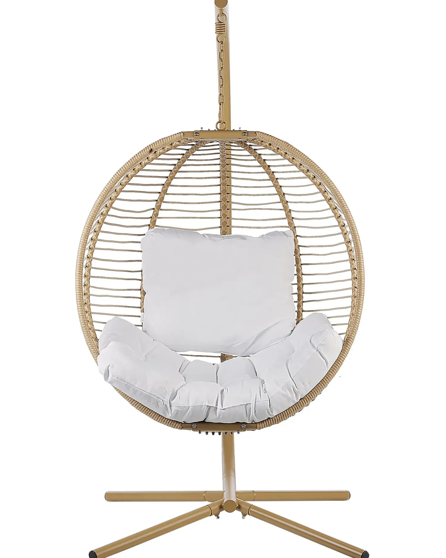 Poltrona sospesa con supporto da pavimento ARCO Metallo Beige