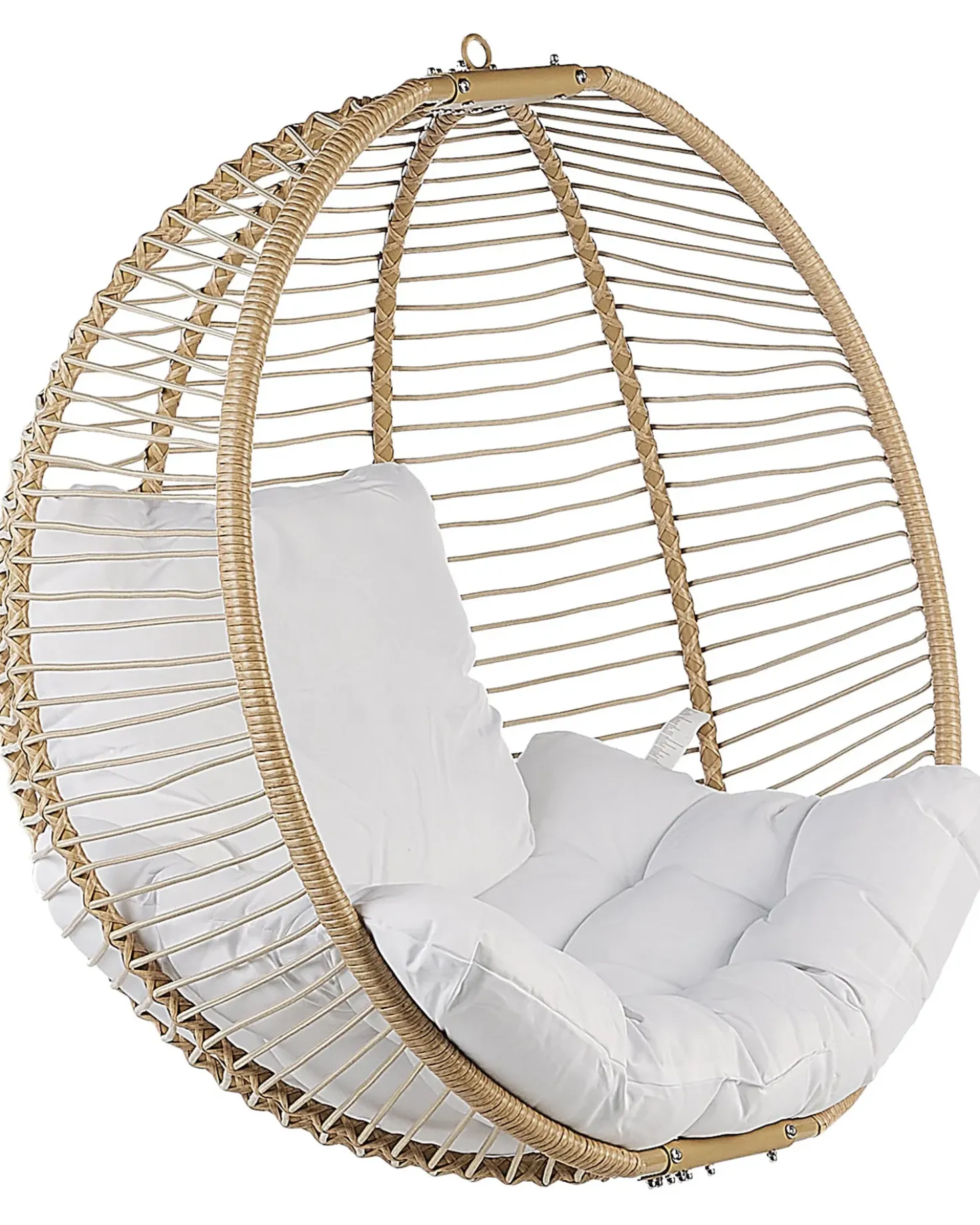 Poltrona sospesa con supporto da pavimento ARCO Metallo Beige