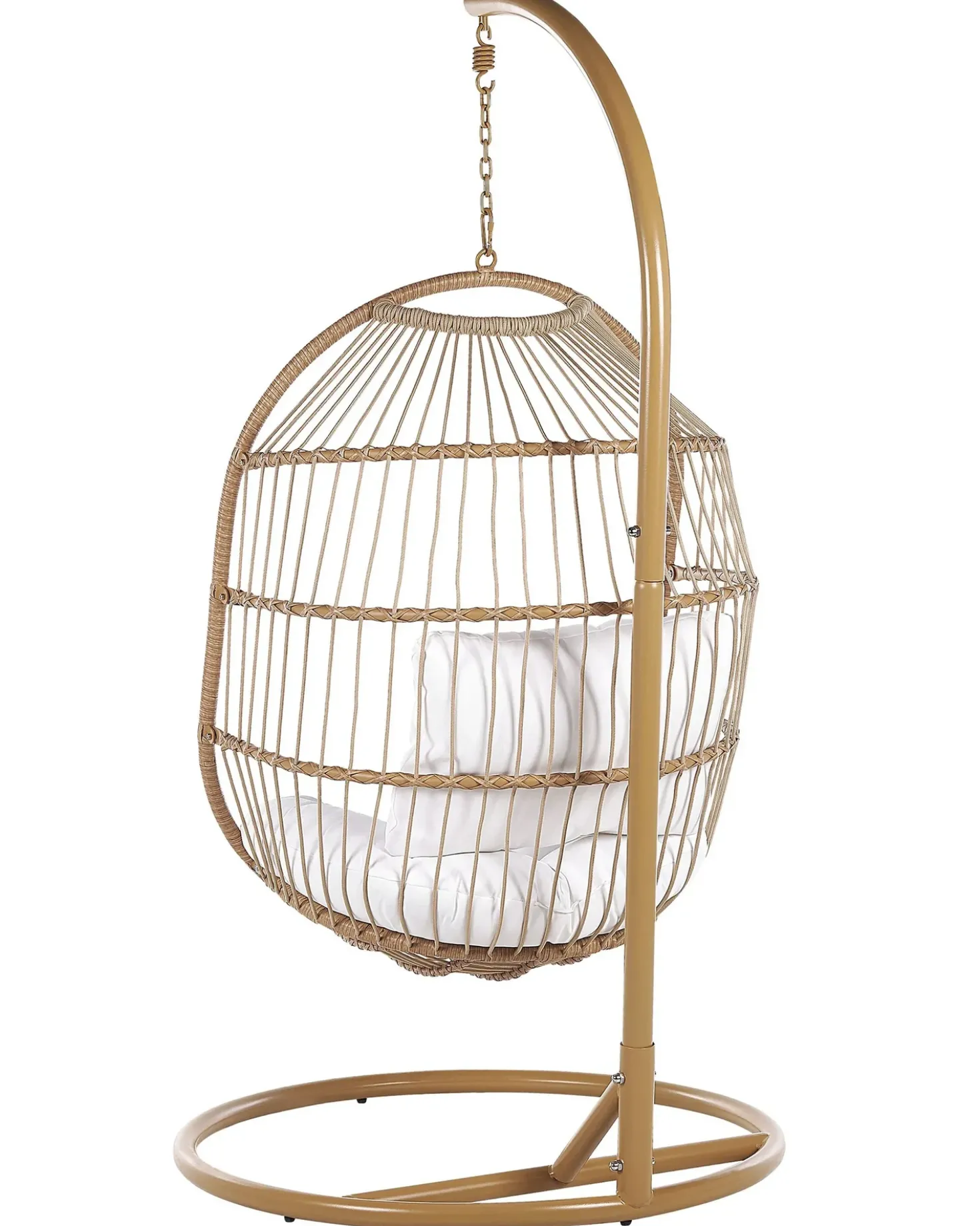 Poltrona sospesa con supporto da pavimento ALBA Rattan sintetico (PE) Naturale