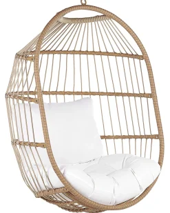 Poltrona sospesa con supporto da pavimento ALBA Rattan sintetico (PE) Naturale