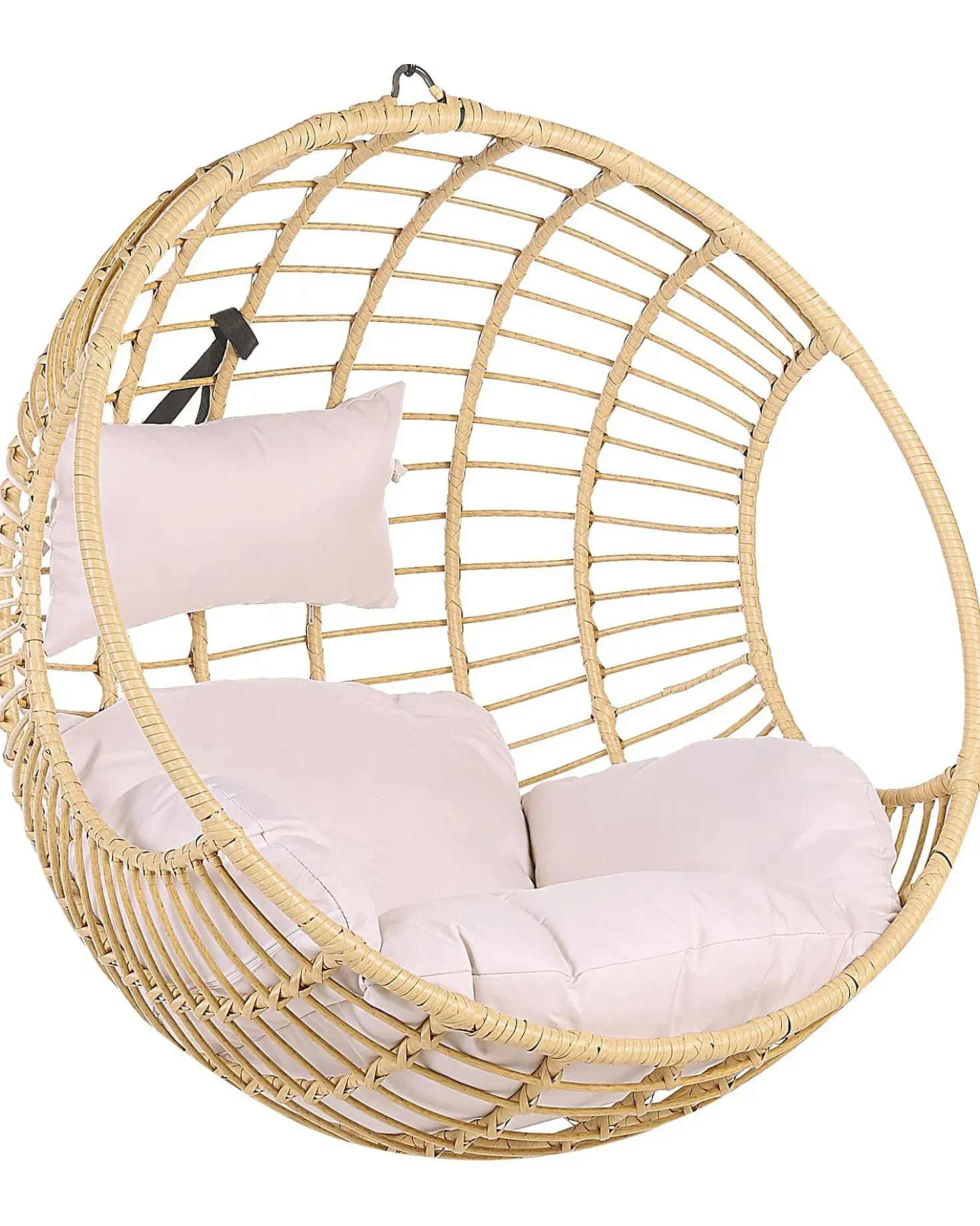 Poltrona sospesa con supporto da pavimento ASPIO Rattan sintetico (PE) Naturale