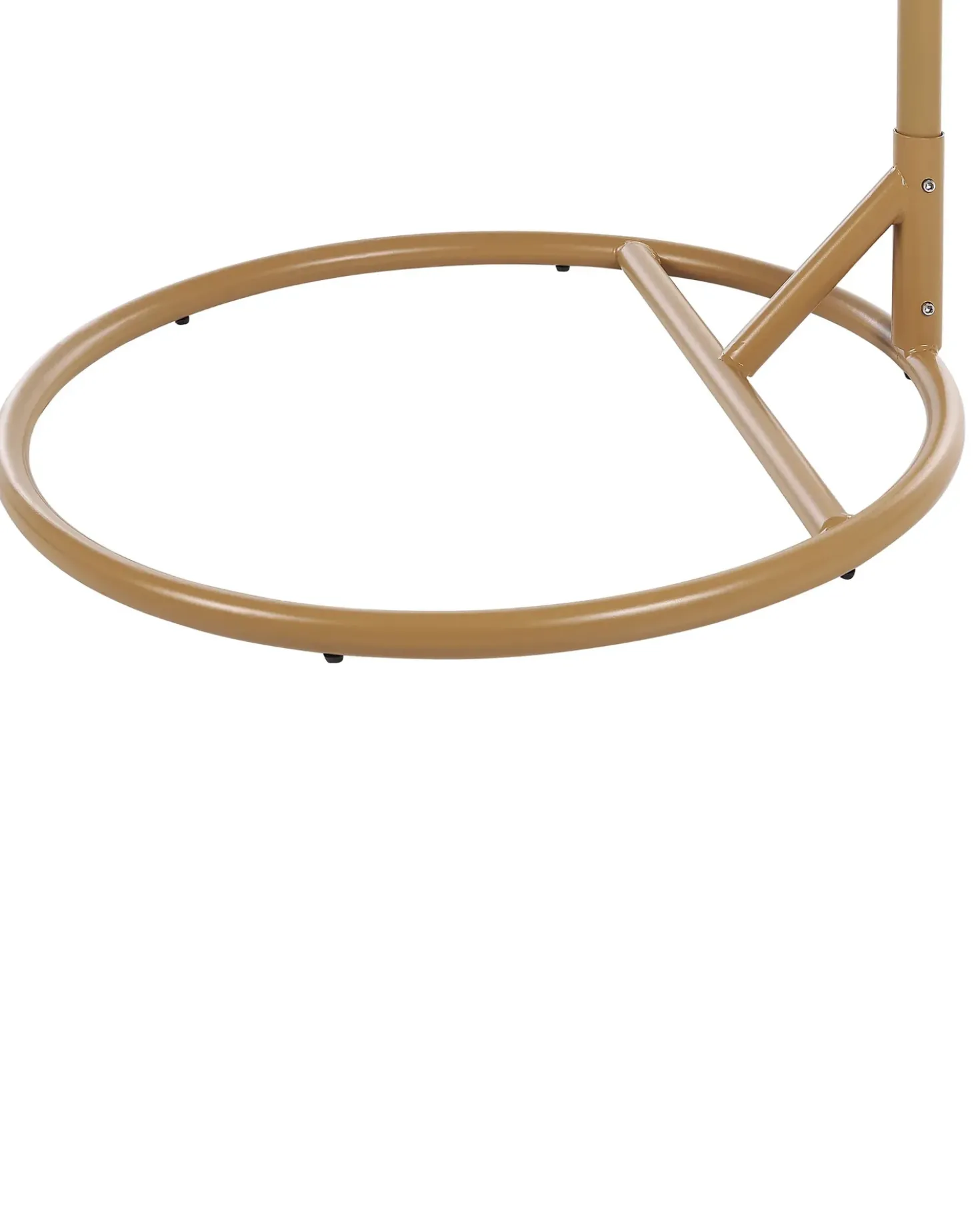 Poltrona sospesa con supporto da pavimento ALLERA Rattan sintetico (PE) Beige