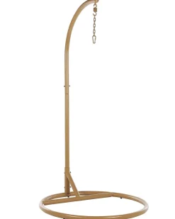 Poltrona sospesa con supporto da pavimento ALLERA Rattan sintetico (PE) Beige